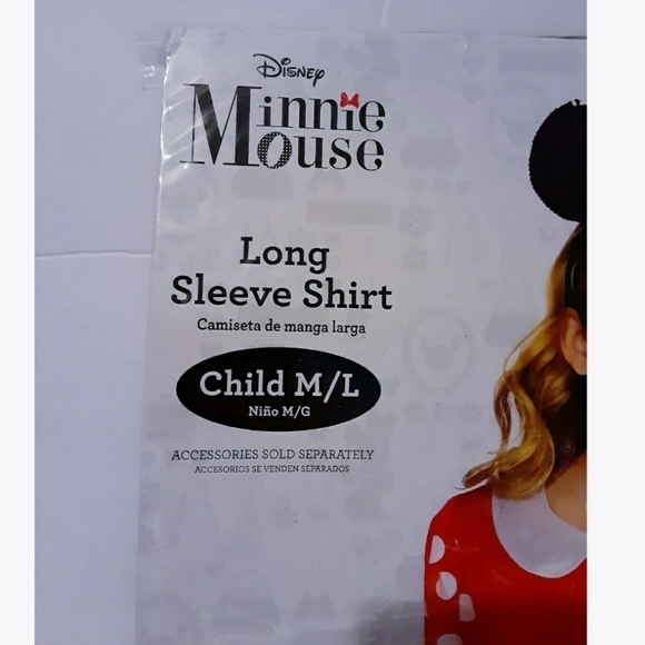 NWT Minnie Mouse Disney Halloween Costume Girl's Size 8-10 & 12-14 Long Sleeve - Picture 3 of 4